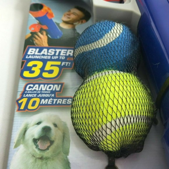 NERF Dog Tennis Ball Launcher Canon Toy Blue - Picture 2 of 6
